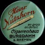 Timbre-monnaie Heinr.Nutzhorn  Burgdamm B.Bremen - 10 pfennig olive sur fond vert - avers