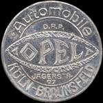 Timbre-monnaie OPEL - Kln-Braunsfeld - Allemagne - briefmarkenkapselgeld
