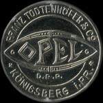 Timbre-monnaie OPEL - Knigsberg - Allemagne - briefmarkenkapselgeld