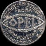 Timbre-monnaie OPEL - Rsselsheim type 1 - Allemagne - briefmarkenkapselgeld