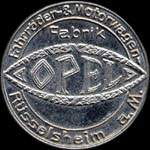 Timbre-monnaie OPEL - Rsselsheim type 2 - Allemagne - briefmarkenkapselgeld