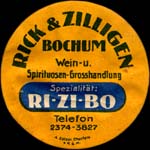 Timbre-monnaie Rick & Zilligen - Allemagne - briefmarkenkapselgeld