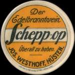 Timbre-monnaie Schepp-op - Jos. Westhoff - Hsten - Allemagne - briefmarkenkapselgeld