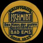 Timbre-monnaie J.Schmidt  Bad Ems - Allemagne - briefmarkenkapselgeld