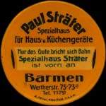 Timbre-monnaie Paul Strter - Allemagne - briefmarkenkapselgeld