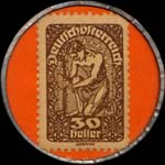 Timbre-monnaie Oskar Zunterstein - Wien - 30 heller sur fond orange - revers
