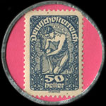 Timbre-monnaie Oskar Zunterstein - Wien - 50 heller sur fond rose - revers