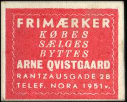 Timbre-monnaie Frimrker - Kbes - Slge - Byttes - Arne Qvistgaard type 1 avec (fond rouge) - Danemark