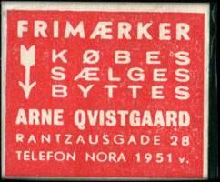 Timbre-monnaie Frimrker - Kbes - Slge - Byttes - Arne Qvistgaard (type 2 avec fond rouge sur carton blanc) - Danemark