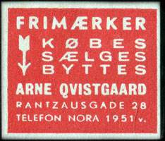 Timbre-monnaie Frimrker - Kbes - Slge - Byttes - Arne Qvistgaard (type 2 avec fond rouge sur carton bleu) - Danemark