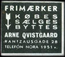 Timbre-monnaie Frimrker - Kbes - Slge - Byttes - Arne Qvistgaard (type 2 avec fond noir sur carton vert) - Danemark