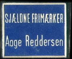 Timbre-monnaie Sjldne Frimrker Aage Reddersen - 1 re sur fond bleu - Danemark