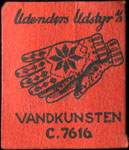 Timbre-monnaie Vandkunsten - Udendrs Udstyr Vandkunsten c.7676 - type 3 - Danemark