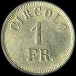 Jeton Circolo - 1 franc  localiser - revers