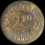 Jeton Entreprise B. Godbarge & Cie - 2 francs  localiser - avers