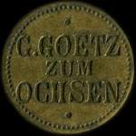 Jeton de 8 pfennig G.Goetz zum ochsen  localiser - avers