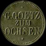 Jeton de 10 pfennig G.Goetz zum ochsen  localiser - avers