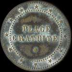 Jeton Paroisse de St-Just 1858 - Place gratuite - Lyon - revers