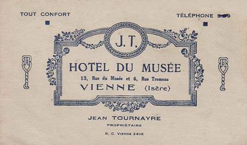 Jean Tournayre est le propritaire de l'Htel du Muse  Vienne dans l'Isre