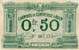 Billet de la Chambre de Commerce d'Agen - 50 centimes - 14 juin 1917 - date sur les 2 faces