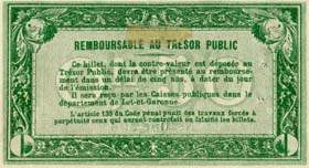Billet de la Chambre de Commerce d'Agen - 50 centimes - 14 juin 1917 - date au recto seul