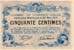 Billet de la Chambre de Commerce d'Alais (Alès) - 50 centimes - Autorisation Ministérielle du 30 mars 1916