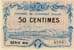 Billet de la Chambre de Commerce d'Alais (Alès) - 50 centimes - Autorisation Ministérielle du 30 mars 1916