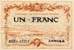 Billet de la Chambre de Commerce d'Alais (Alès) - 1 franc - Autorisation Ministérielle du 16 août 1915 - Hors Série annulé