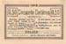 Billet de la Chambre de Commerce d'Amiens - 50 centimes 1915 avec signature du Président Boutmy - inscription au dos sur 2 lignes sans timbre sec ni AMD