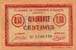 Billet de la Chambre de Commerce d'Amiens - 50 centimes 1915 - inscription au dos sur 3 lignes et signature du Prsident Patte