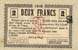 Billet de la Chambre de Commerce d'Amiens - 2 francs 1915 - inscription au dos sur 3 lignes et signature du Prsident Patte