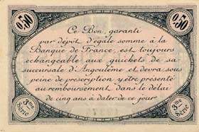 Billet de la Chambre de Commerce d'Angoulême - 50 centimes - émission du 15 janvier 1915 - 3ème série