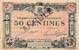 Billet de la Chambre de Commerce d'Angoulême - 50 centimes - 4ème série avec texte au verso avec guillemets - spécimen annulé
