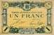 Billet de la Chambre de Commerce d'Angoulême - 1 franc avec texte au verso avec guillemets