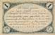 Billet de la Chambre de Commerce d'Angoulême - 1 franc avec texte au verso avec guillemets