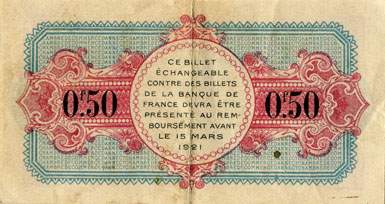 Billet de la Chambre de Commerce d'Annecy - 50 centimes - délibération du 24 octobre 1917 - R.2e série - série 406 - n° 6,041