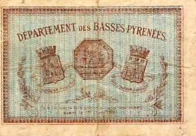 Billet de la Chambre de Commerce de Bayonne - 50 centimes - délibération du 22 mai 1916