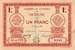 Billet de la Chambre de Commerce de Béthune - 1 franc - 4 octobre 1915 - série 039