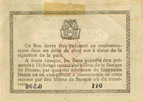 Billet de la Chambre de Commerce de Béthune - 2 francs - 4 octobre 1915 - série 041