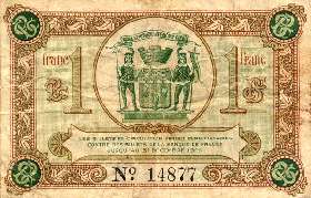 Billet de la Chambre de Commerce de Brive - 1 franc - remboursables jusqu'au 31 décembre 1924