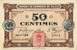 Billet de la Chambre de Commerce de Calais - 50 centimes - délibération du 8 octobre 1915 - série 123 - numéro 0,914
