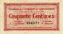 Billet de la Chambre de Commerce de Carcassonne - 50 centimes - délibération du 30 juin 1917 - n°016541