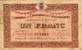 Billet de la Chambre de Commerce de Carcassonne - 1 franc - délibération du 23 novembre 1914