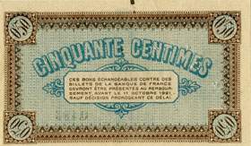 Billet de la Chambre de Commerce de Chalon-sur-Saône, Autun & Louhans - 50 centimes - délibération du 10 octobre 1916