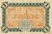 Billet de la Chambre de Commerce de Chalon-sur-Saône, Autun & Louhans - 1 franc - délibération du 8 avril 1920
