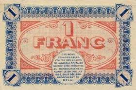 Billet de la Chambre de Commerce de Chalon-sur-Saône, Autun & Louhans - 1 franc - délibération du 25 juillet 1917