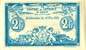 Billet de la Chambre de Commerce d'Oran - 2 francs - délibération du 12 mai 1915 - série C