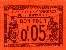 Ticket de la Chambre de Commerce de Philippeville - 5 centimes - délibération du 7 octobre 1915