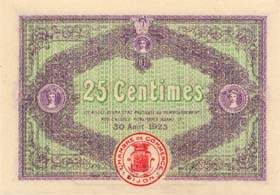 Billet de la Chambre de Commerce de Dijon - 25 centimes - dlibration du 30 aot 1920 - n163,882