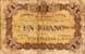 Billet de la Chambre de Commerce d'Epinal - 1 franc - délibération du 25 juin 1921